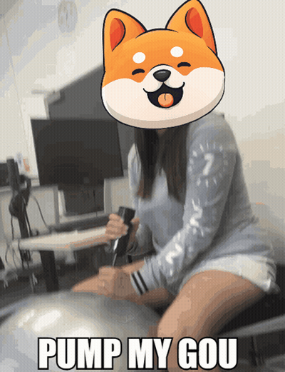 Woman Sitting On Exercise Ball Saying Pump My Gou GIF