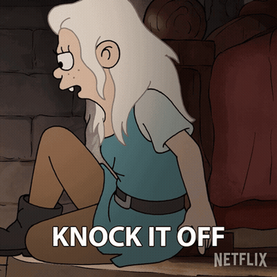 Woman Sitting On Floor Knock It Off GIF