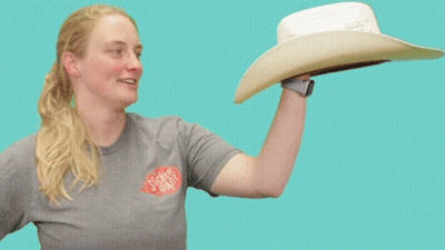 Woman Sitting On Rocking Horse At Guarimba International Film Festival GIF