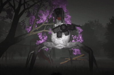 Woman Sitting On Spider With Purple Flowers GIF