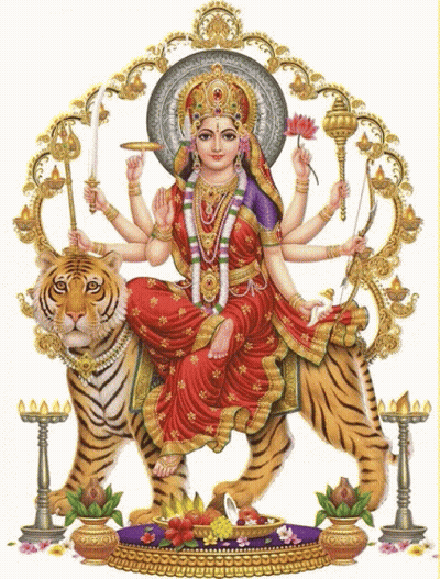 Woman Sitting On Tiger Holding Sword GIF