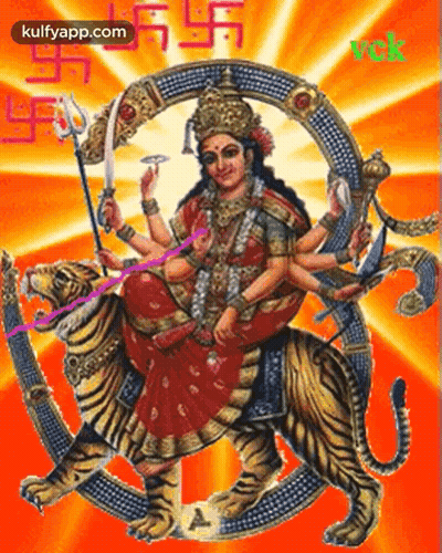 Woman Sitting On Tiger Kulfyapp.com GIF