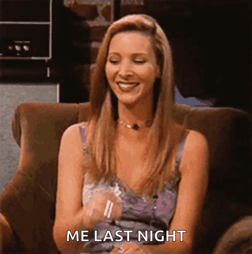 Woman Sitting Smiling Me Last Night