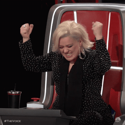 Woman Sitting With Arms Up The Voice GIF