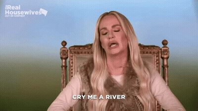 Woman Sitting With Cry Me A River GIF
