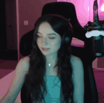 Woman Sitting With Headphones GIF