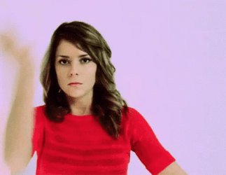 Woman Slapping Face Then Falling GIF
