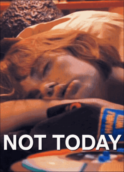 Woman Sleeping Not Today GIF