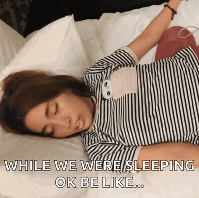 Woman Sleeping On Bed While We Were Sleeping Ok Be Like GIF