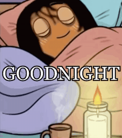 Woman Sleeping Under Blanket Next To Candle And Coffee GIF