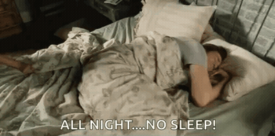 Woman Sleeping With All Night No Sleep GIF