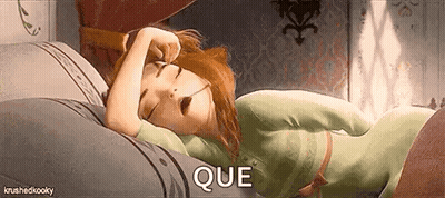 Woman Sleeping With Que GIF