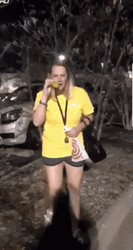 Woman Slip On Banana Peel GIF