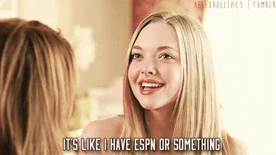 Woman Smiling And Talking Says It's Like I Have ESPN Or Something GIF