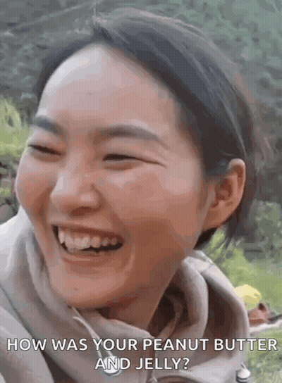 Woman Smiling Asking How Was Your Peanut Butter And Jelly GIF