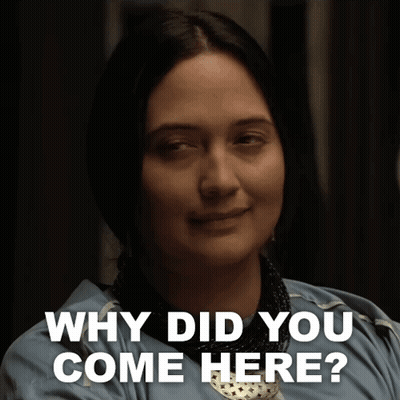 Woman Smiling Asking Why You Came GIF