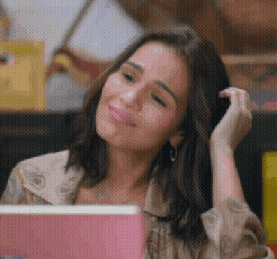 Woman Smiling At Laptop GIF