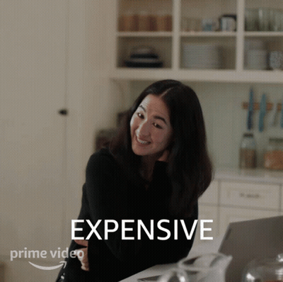 Woman Smiling At Laptop Saying Expensive GIF