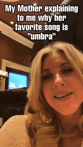 Woman Smiling Explaining Umbra Song GIF