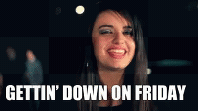 Woman Smiling Gettin Down On Friday GIF