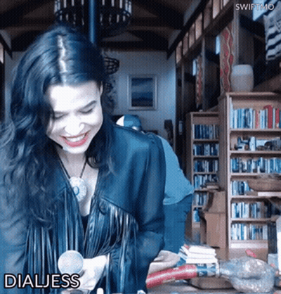 Woman Smiling Holding Microphone Dialess GIF