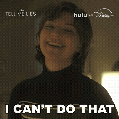 Woman Smiling I Can't Do That GIF