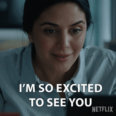 Woman Smiling I'm So Excited To See You GIF