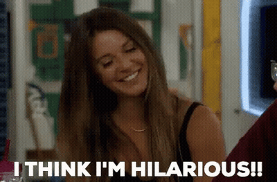 Woman Smiling I Think I'm Hilarious GIF