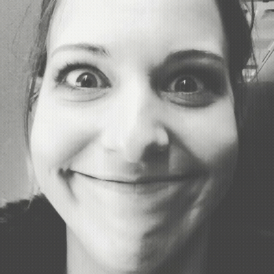 Woman Smiling In Black And White GIF