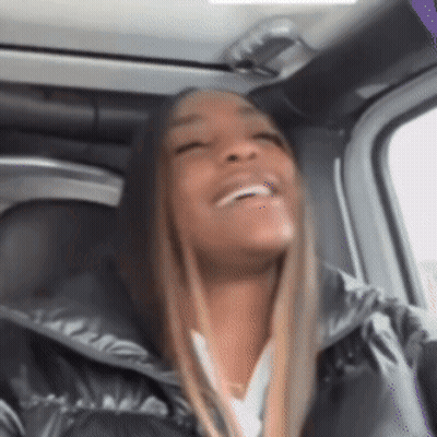 Woman Smiling In Car GIF