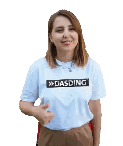 Woman Smiling In Dasding T-Shirt Sticker