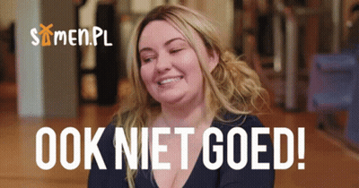 Woman Smiling In Front Of Samen Pl Sign GIF