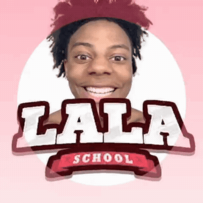Woman Smiling In Lala School Logo GIF