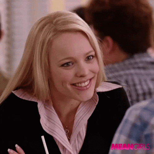 Woman Smiling In Mean Girls GIF