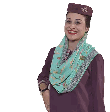 Woman Smiling In Purple Hat And Scarf Sticker