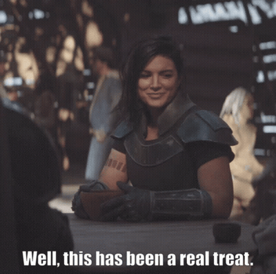 Woman Smiling In Stadium GIF