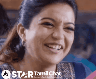 Woman Smiling In Star Tamil Chat Ad GIF