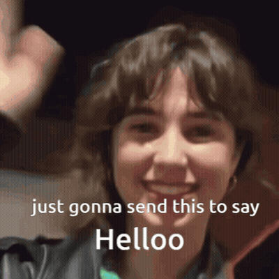 Woman Smiling Just Gonna Send This To Say Helloo GIF