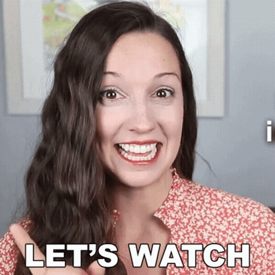 Woman Smiling Let's Watch GIF