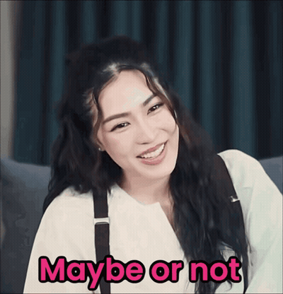Woman Smiling Maybe Or Not GIF