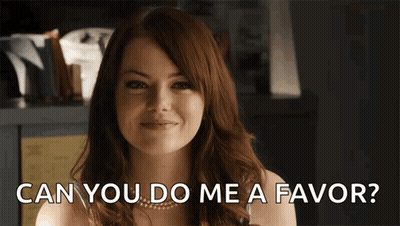 Woman Smiling Saying Can You Do Me A Favor GIF