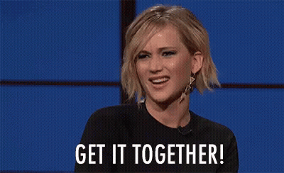 Woman Smiling Saying Get It Together GIF
