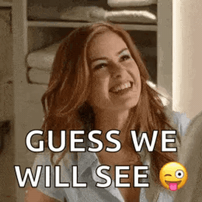 Woman Smiling Saying Guess We Will See Sticking Out Tongue GIF