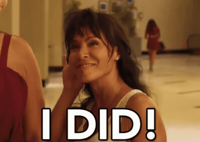 Woman Smiling Saying I Did GIF
