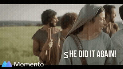 Woman Smiling Saying She Did It Again GIF