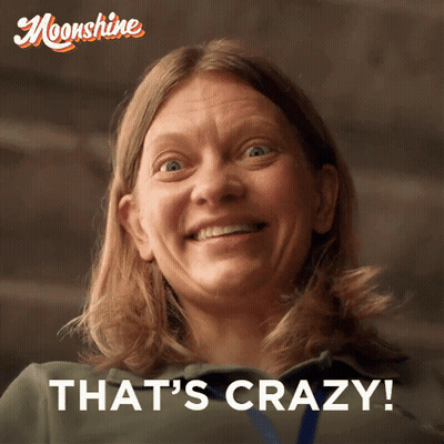 Woman Smiling Saying That's Crazy GIF
