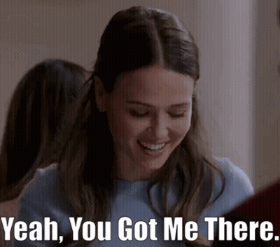 Woman Smiling Saying Yeah You Got Me There GIF