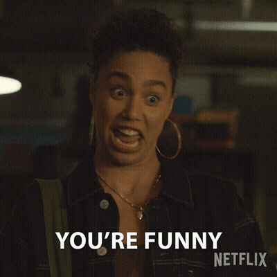 Woman Smiling Saying You're Funny Netflix GIF