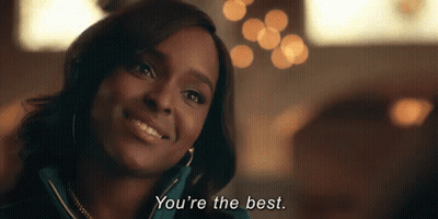 Woman Smiling Saying You're the Best