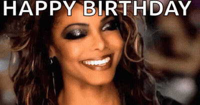 Woman Smiling Says Happy Birthday GIF